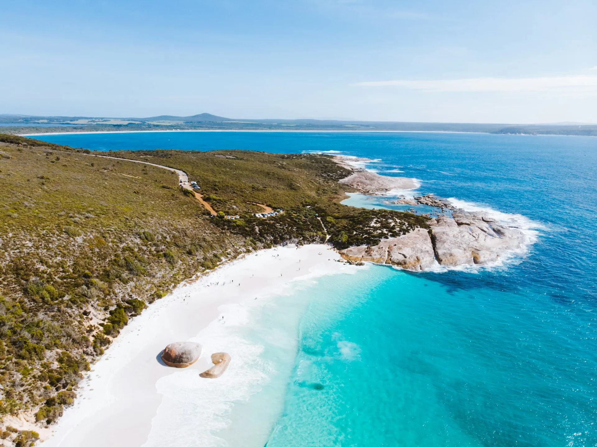 White sand and turquoise water on the Western Australian coast